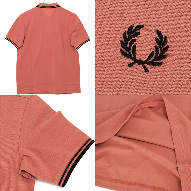 ポロシャツ ツイン ティップド フレッドペリーシャツ [G3600-Z10] レディース トップス 半袖 コットンピケ PTYPNK/BRICK/BLK 正規取扱店