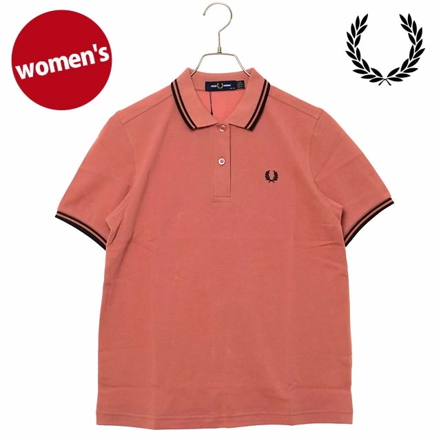 ポロシャツ ツイン ティップド フレッドペリーシャツ [G3600-Z10] レディース トップス 半袖 コットンピケ PTYPNK/BRICK/BLK 正規取扱店