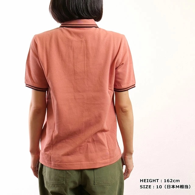 ポロシャツ ツイン ティップド フレッドペリーシャツ [G3600-Z10] レディース トップス 半袖 コットンピケ PTYPNK/BRICK/BLK 正規取扱店