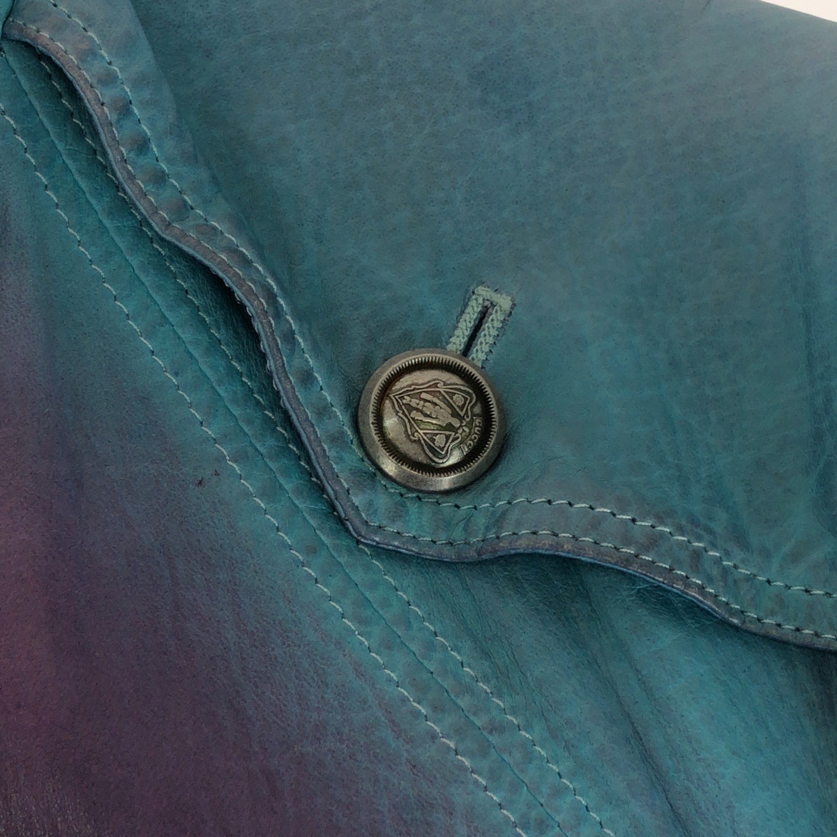 美品 サイズ46 パープル マルチカラー シルバー金具 レザー ライダースジャケット レザージャケット メンズ 500971 美品 サイズ46 パープル マルチカラー シルバー金具 レザー ライダースジャケット レザージャケット メンズ 500971