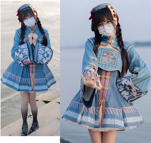 ハロウィン ロリータ 中華風 チャイナ キョンシー ゾンビ コスチューム チャイナ服 レディース ワンピース ジャンパースカート 可愛い かわいい ゴスロリ 仮装 コスプレ 学園祭 文化今日は30パー ハロウィン ロリータ 中華風 チャイナ キョンシー ゾンビ コスチューム チャイナ服 レディース ワンピース ジャンパースカート 可愛い かわいい ゴスロリ 仮装 コスプレ 学園祭 文化今日は30パー