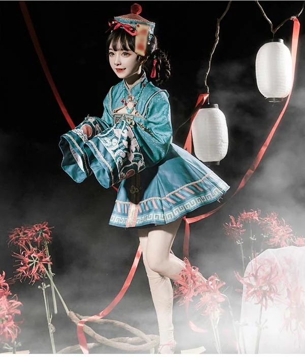 ハロウィン ロリータ 中華風 チャイナ キョンシー ゾンビ コスチューム チャイナ服 レディース ワンピース ジャンパースカート 可愛い かわいい ゴスロリ 仮装 コスプレ 学園祭 文化今日は30パー ハロウィン ロリータ 中華風 チャイナ キョンシー ゾンビ コスチューム チャイナ服 レディース ワンピース ジャンパースカート 可愛い かわいい ゴスロリ 仮装 コスプレ 学園祭 文化今日は30パー