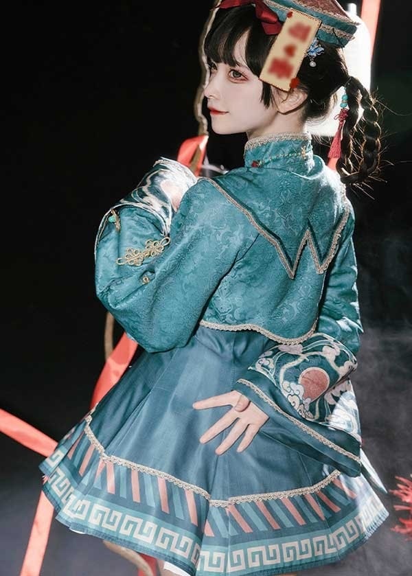 ハロウィン ロリータ 中華風 チャイナ キョンシー ゾンビ コスチューム チャイナ服 レディース ワンピース ジャンパースカート 可愛い かわいい ゴスロリ 仮装 コスプレ 学園祭 文化今日は30パー ハロウィン ロリータ 中華風 チャイナ キョンシー ゾンビ コスチューム チャイナ服 レディース ワンピース ジャンパースカート 可愛い かわいい ゴスロリ 仮装 コスプレ 学園祭 文化今日は30パー