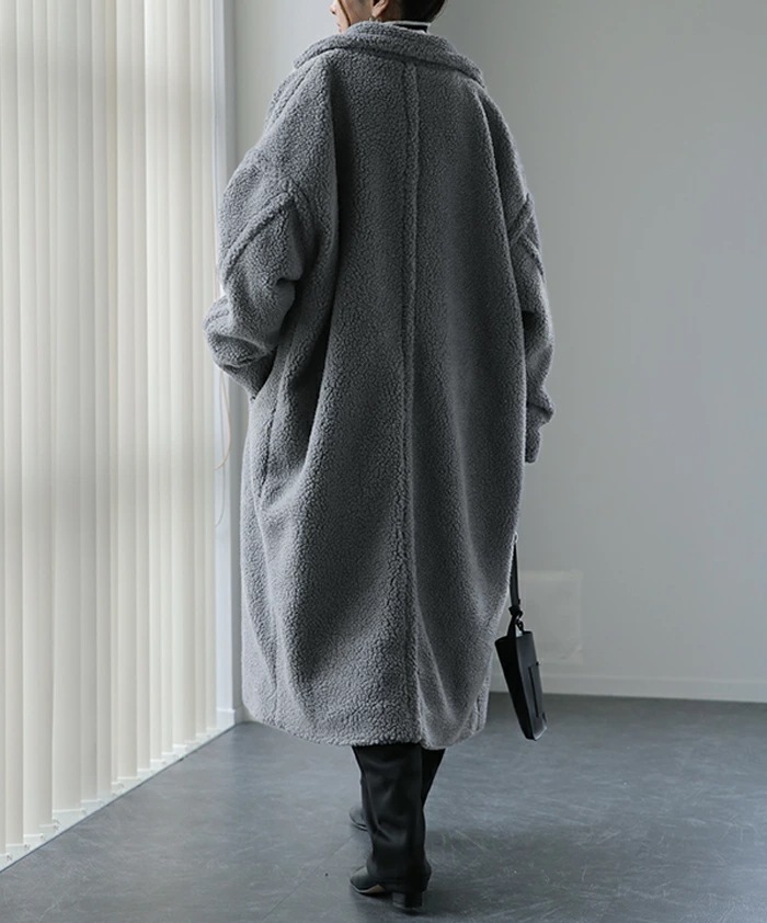 包まれ『 ボアアウター 』ボアコート レディース ボアコート アウター ロングコート ロング ダブル チェスター 襟 もこもこ 高見え ボアジャケット ロング 長い コクーン ドロップショルダー ゆっ 包まれ『 ボアアウター 』ボアコート レディース ボアコート アウター ロングコート ロング ダブル チェスター 襟 もこもこ 高見え ボアジャケット ロング 長い コクーン ドロップショルダー ゆっ