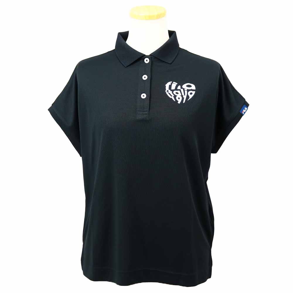 ハートロゴデザイン 半袖シャツ 755-615 レディースゴルフウェア 春夏 2025