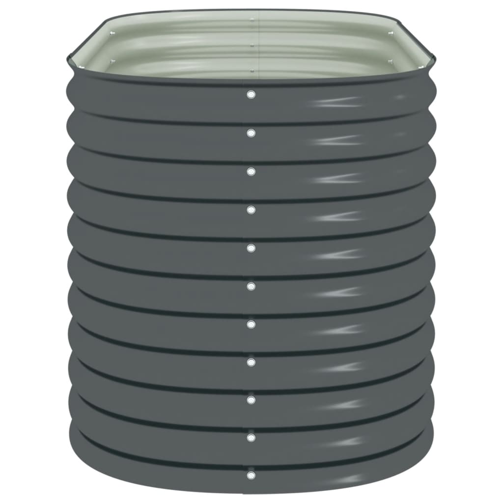 レイズドガーデンプランター 160x80x81cm 亜鉛メッキ鋼製 グレー