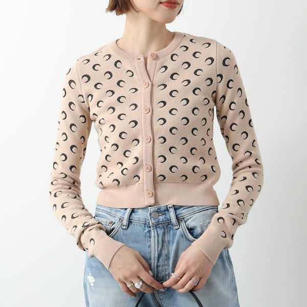MARINE SERRE ベージュ ドット柄 カーディガン MARINE SERRE ベージュ ドット柄 カーディガン MARINE SERRE ベージュ