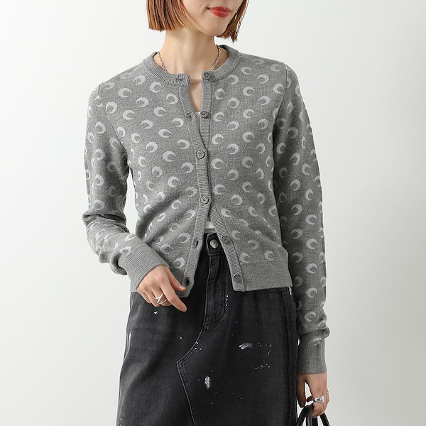 MARINE SERRE モノグラムスキントップ　グレー Qoo10] Marine Serre マリーン セル