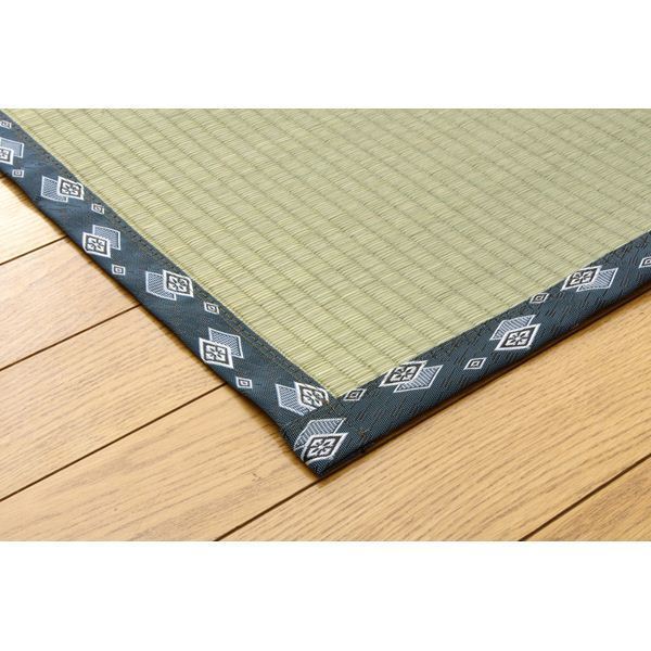 純国産/日本製 双目織 い草上敷 『ほほえみ』 江戸間6畳（約261x352cm）