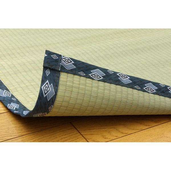 純国産/日本製 双目織 い草上敷 『ほほえみ』 江戸間6畳（約261x352cm）