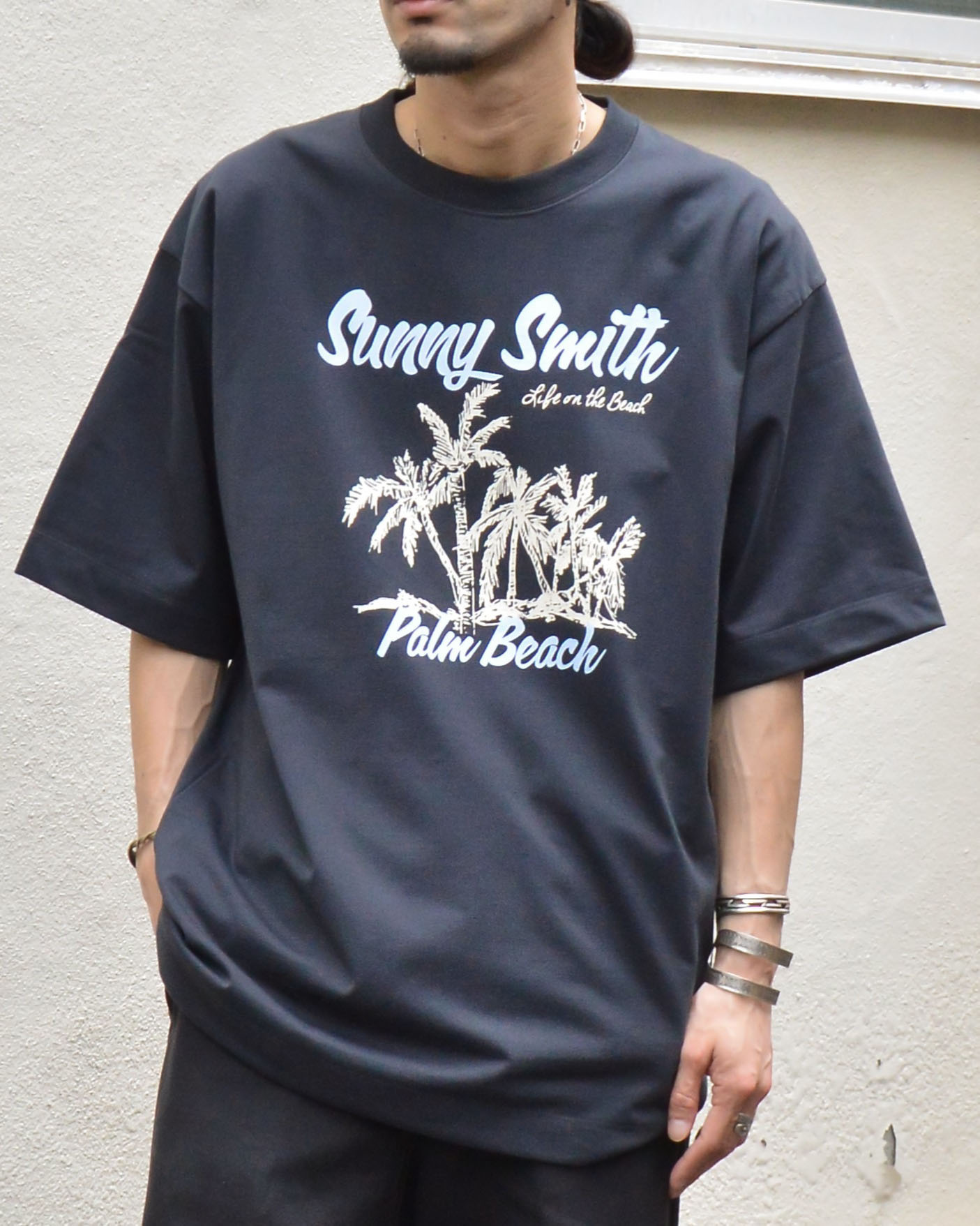 11.6ウルトラヘビーオンス Heavy SmithPalm Beach プリントTシャツ