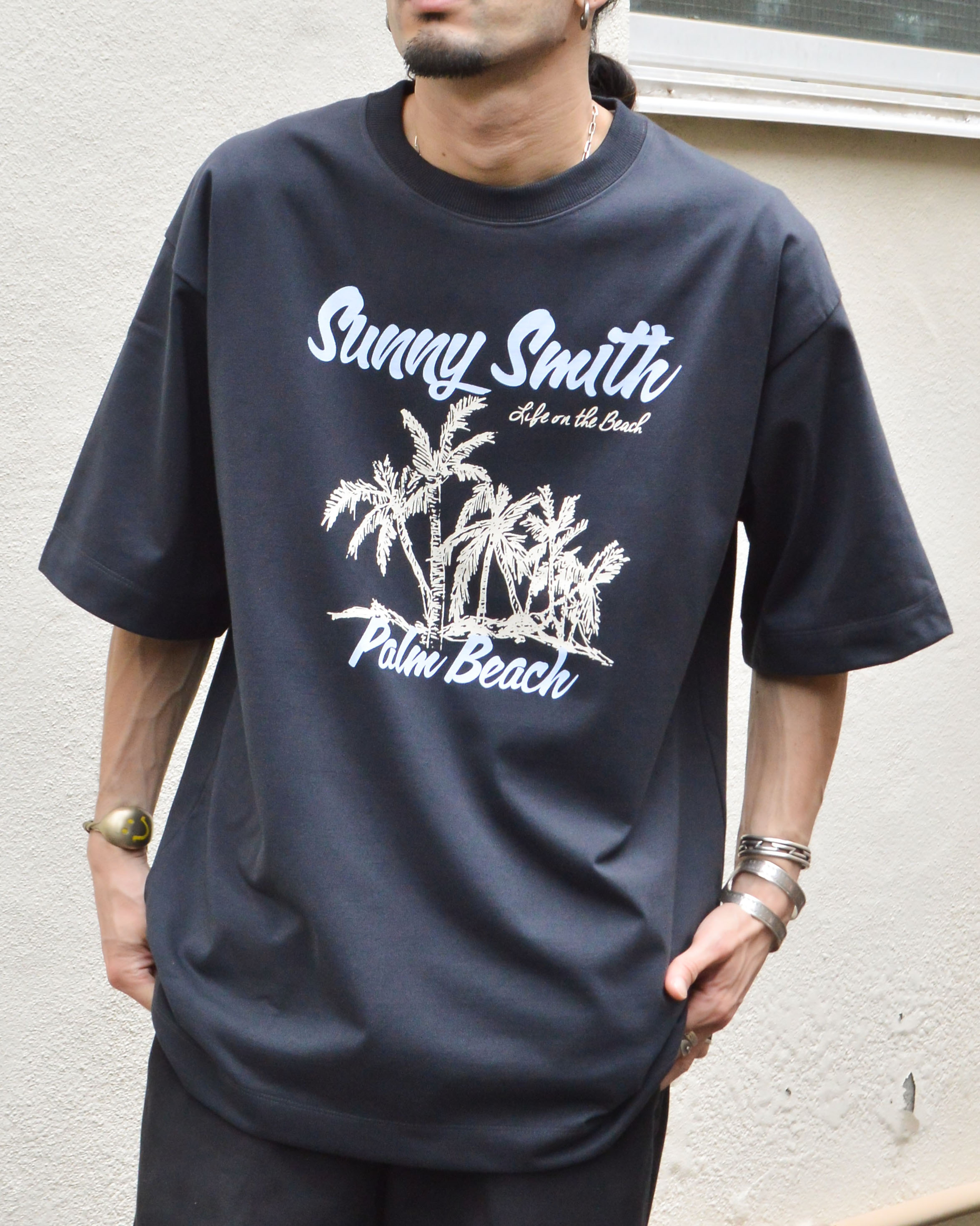 11.6ウルトラヘビーオンス Heavy SmithPalm Beach プリントTシャツ