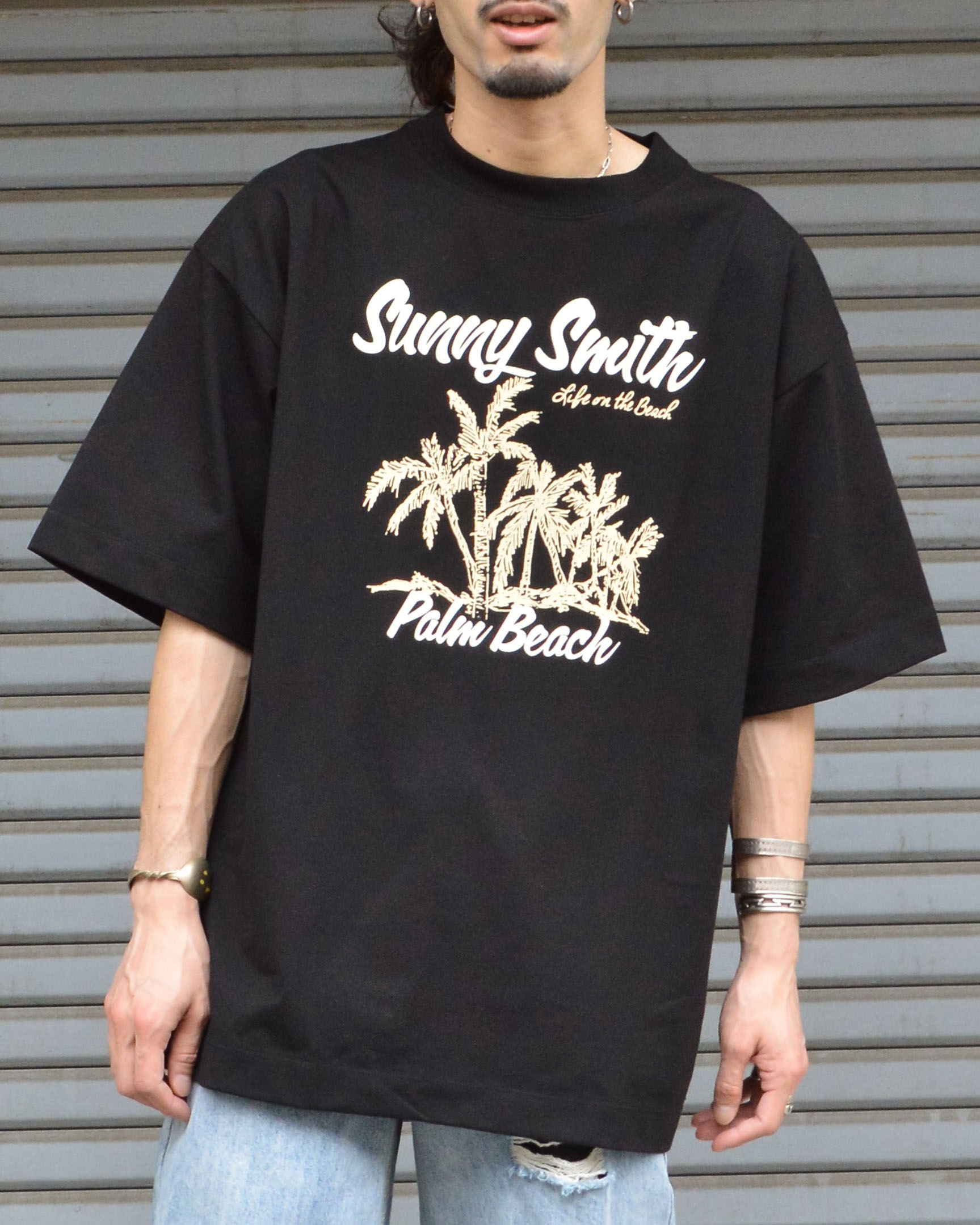11.6ウルトラヘビーオンス Heavy SmithPalm Beach プリントTシャツ