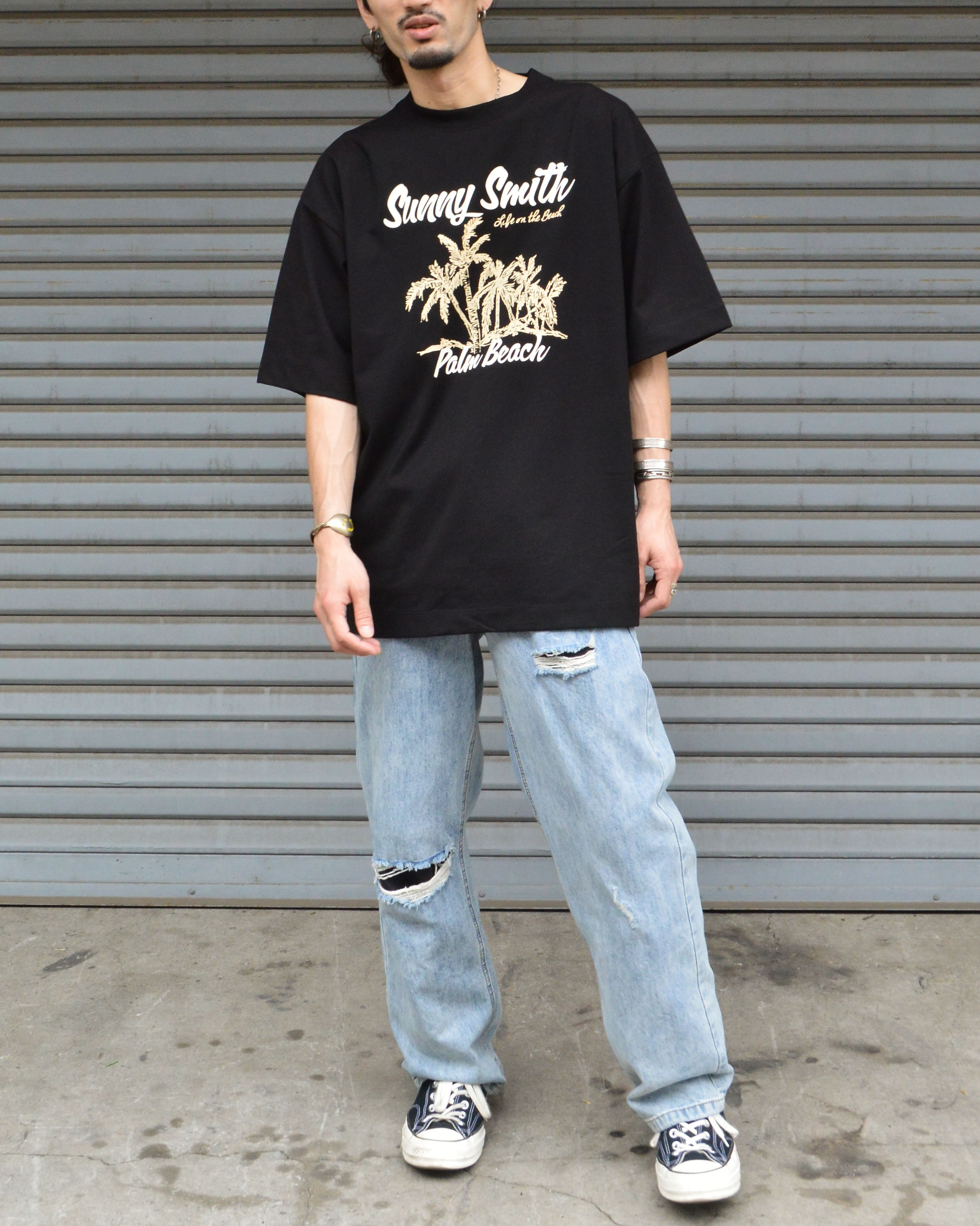 11.6ウルトラヘビーオンス Heavy SmithPalm Beach プリントTシャツ