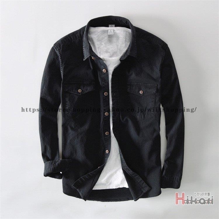 2-5日出荷 新品推奨 ワークシャツ メンズ 長袖シャツ ミリタリーシャツ カジュアルシャツ トップス シャツジャケット 秋 秋服 無地 ポイントを進呈する