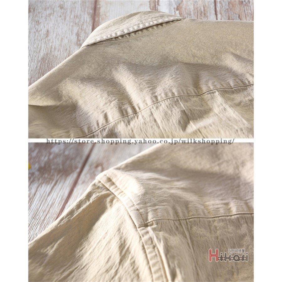 2-5日出荷 新品推奨 ワークシャツ メンズ 長袖シャツ ミリタリーシャツ カジュアルシャツ トップス シャツジャケット 秋 秋服 無地 ポイントを進呈する