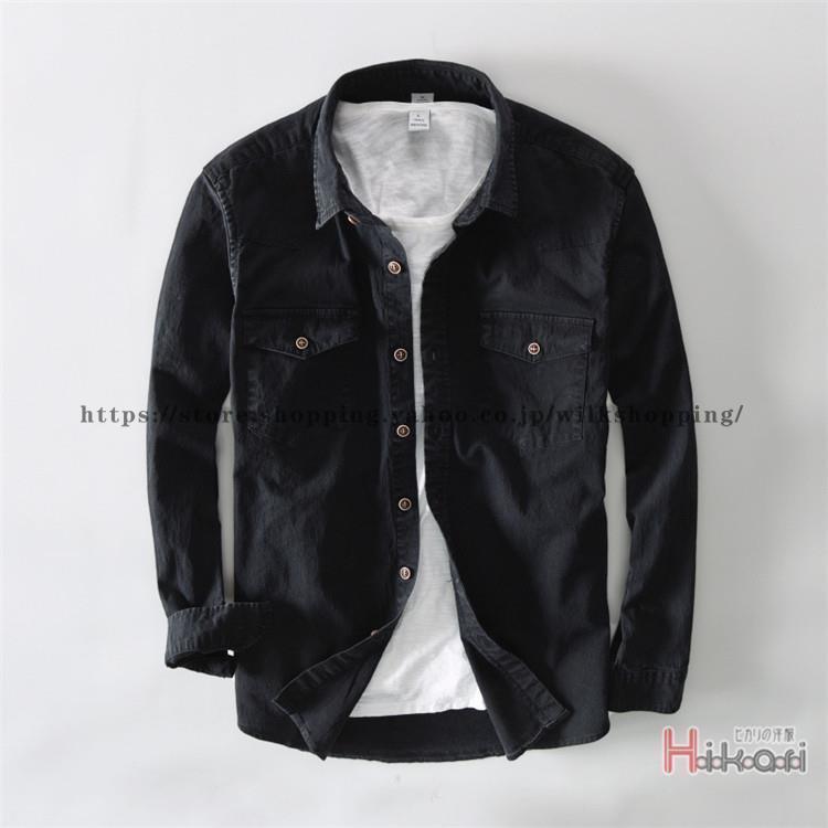 2-5日出荷 新品推奨 ワークシャツ メンズ 長袖シャツ ミリタリーシャツ カジュアルシャツ トップス シャツジャケット 秋 秋服 無地 ポイントを進呈する