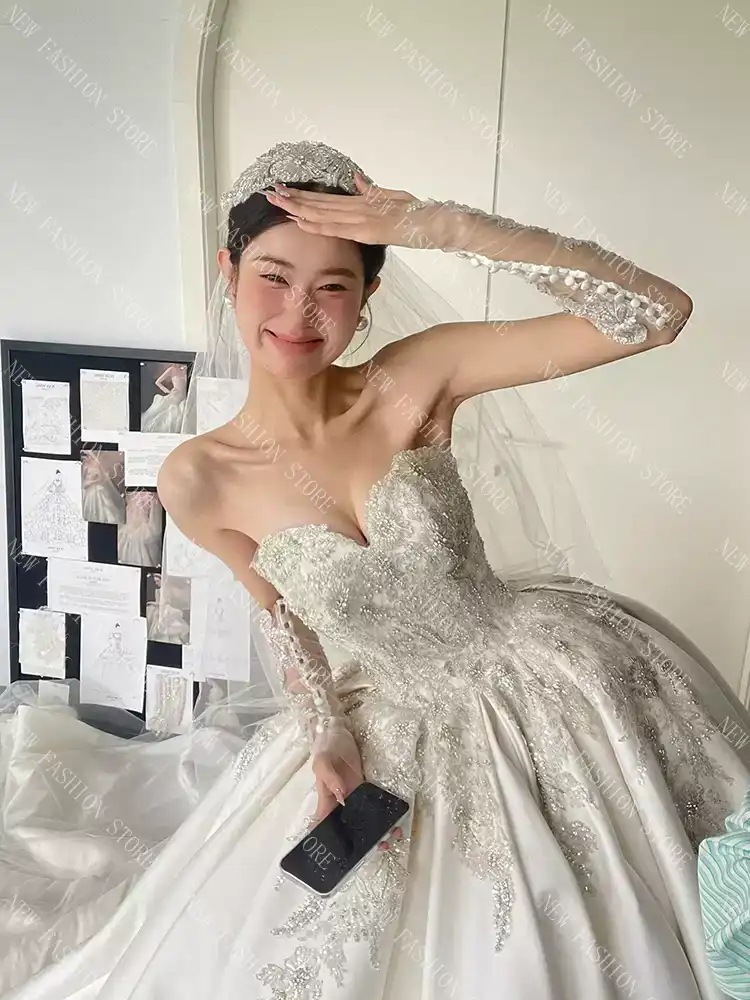 ウエディングドレスフレンチドレスワンピース-90