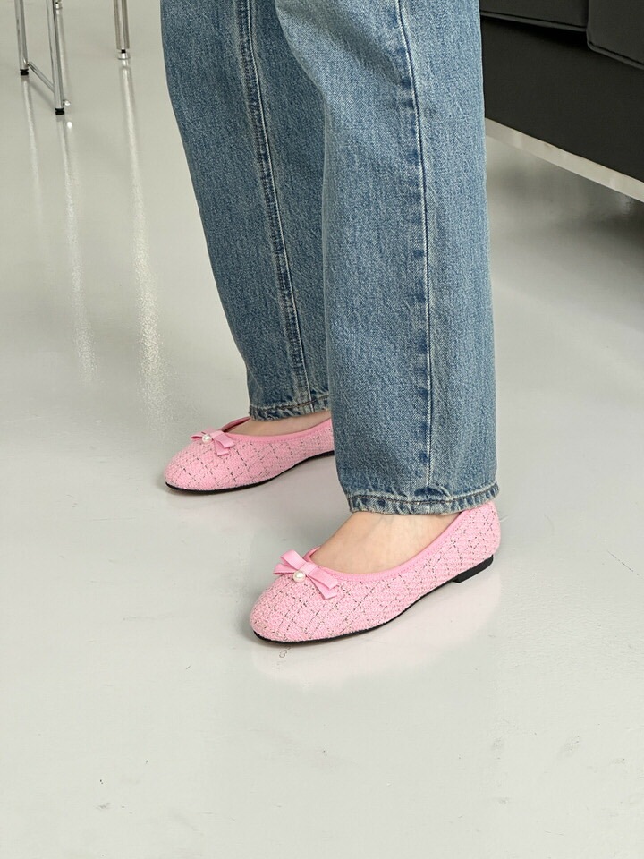 バレエシューズ パンプス りぼん リボン ツイード フラット レディース ぺたんこ ペタンコ 黒 ブラック ピンク 歩きやすい カジュアル 靴 婦人靴 韓国 バレエシューズ パンプス りぼん リボン ツイード フラット レディース ぺたんこ ペタンコ 黒 ブラック ピンク 歩きやすい カジュアル 靴 婦人靴 韓国