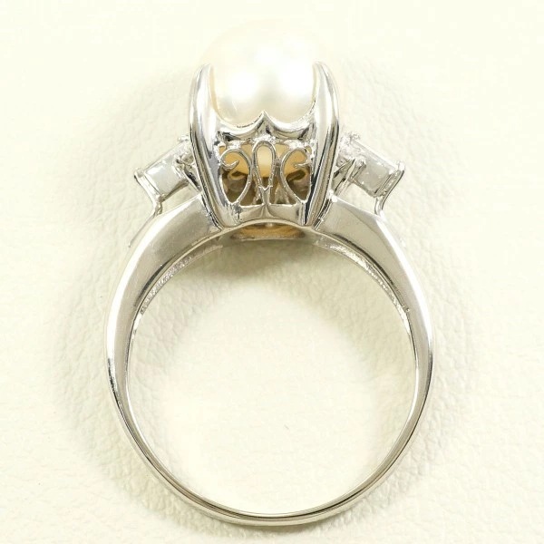 Pm900 リング 指輪 13号 パール(真珠) 約9.5mm ダイヤ 0.12 ジュエリー 中古