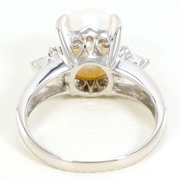 Pm900 リング 指輪 13号 パール(真珠) 約9.5mm ダイヤ 0.12 ジュエリー 中古