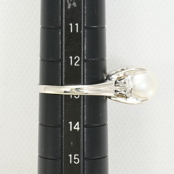 Pm900 リング 指輪 13号 パール(真珠) 約9.5mm ダイヤ 0.12 ジュエリー 中古