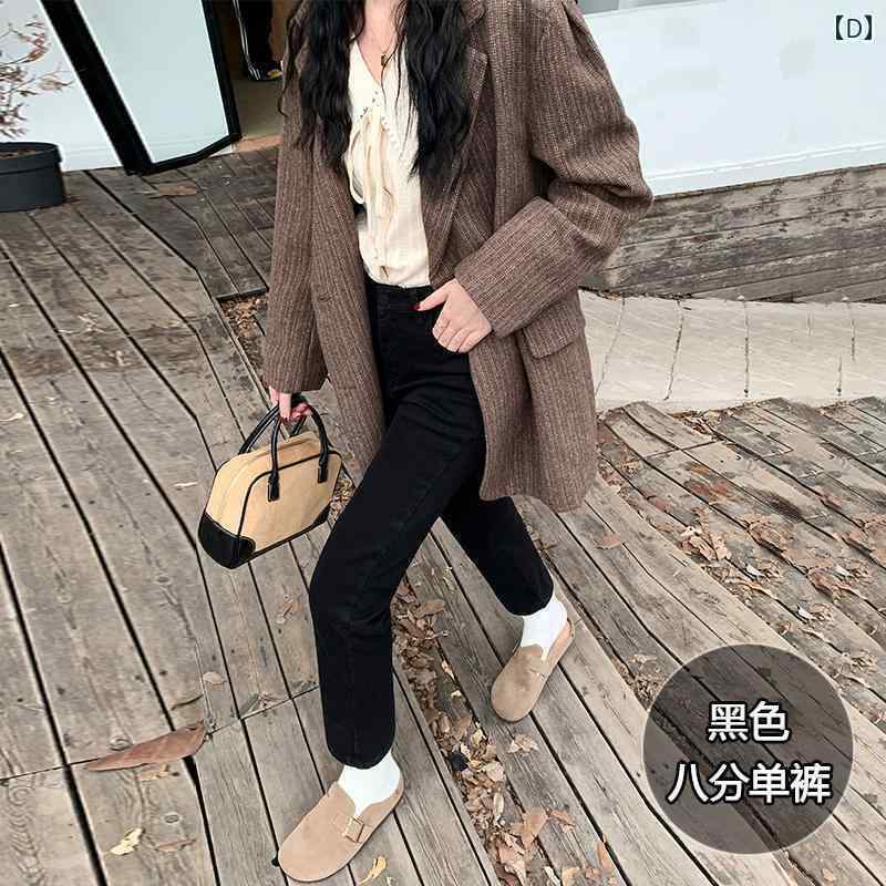 パンツ デニム レディース カジュアル スタイリッシュ 女性 白 ハイウエスト ストレート ジーンズ 冬 ベルベット 小さい スリム 九分丈 シガレット mdprevattcaulkingandwaterproofing.com