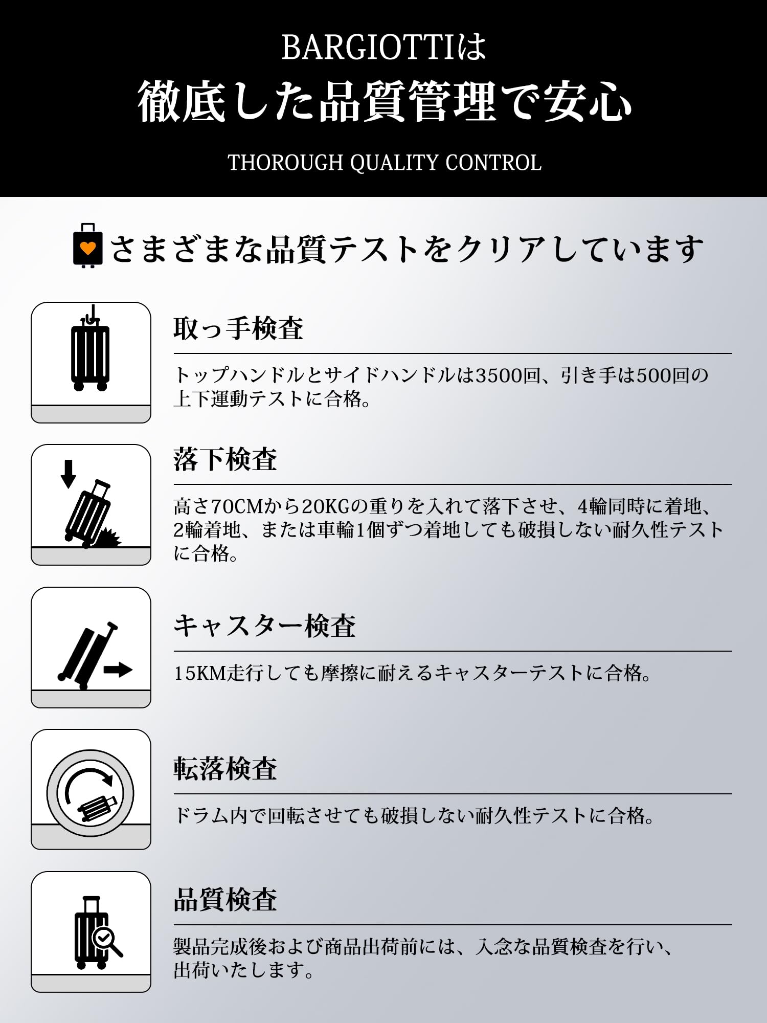[Bargiotti] スーツケース Mサイズ 拡張機能付 キャリーケース 超軽量 耐衝撃 ダブルキャスター 360度回転 ファスナータイプ 大容量 TSAローク搭載 ABS素材 旅行 出張 キャリー