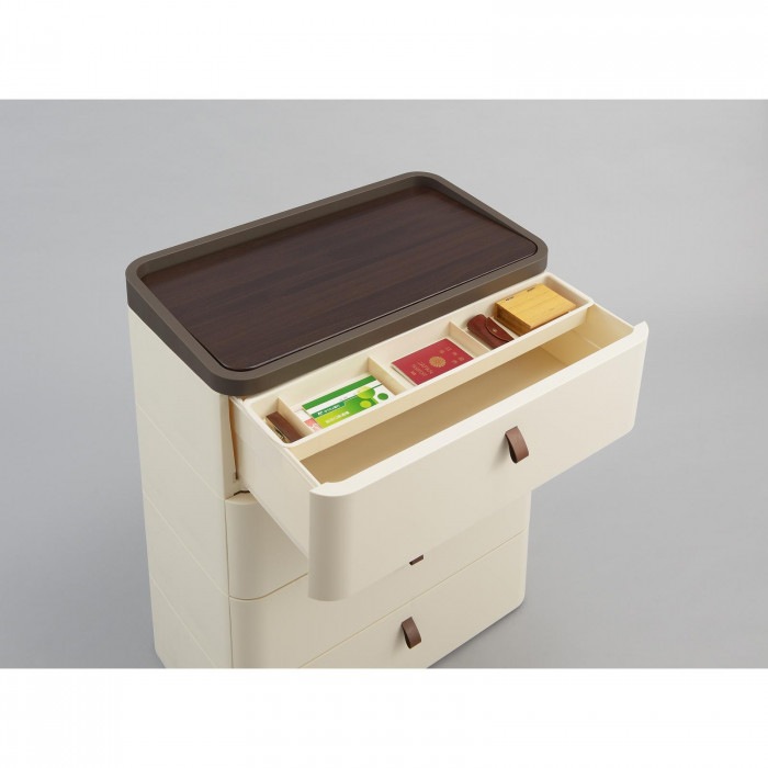 ロイヤルドロアー 4段チェスト 幅72.5cmタイプ RD-724 IV/DBR・モダンアイボリー