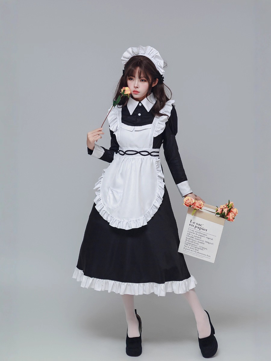 オリジナル新製品日本の古典的なメイド衣装コスプレ衣装かわいいメイド服