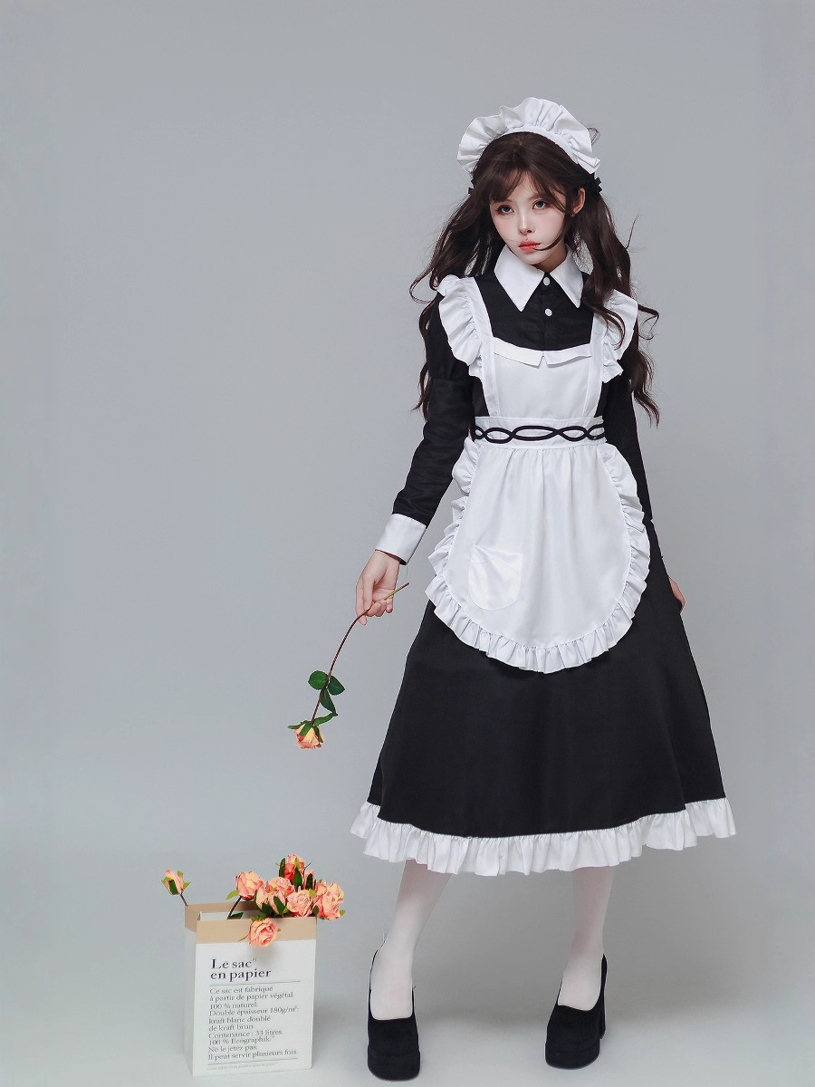 オリジナル新製品日本の古典的なメイド衣装コスプレ衣装かわいいメイド服