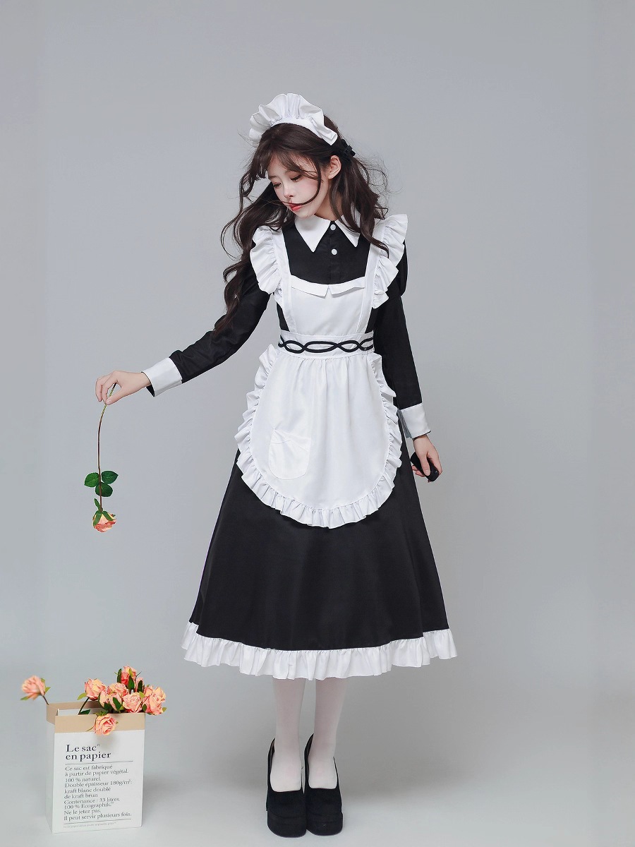オリジナル新製品日本の古典的なメイド衣装コスプレ衣装かわいいメイド服