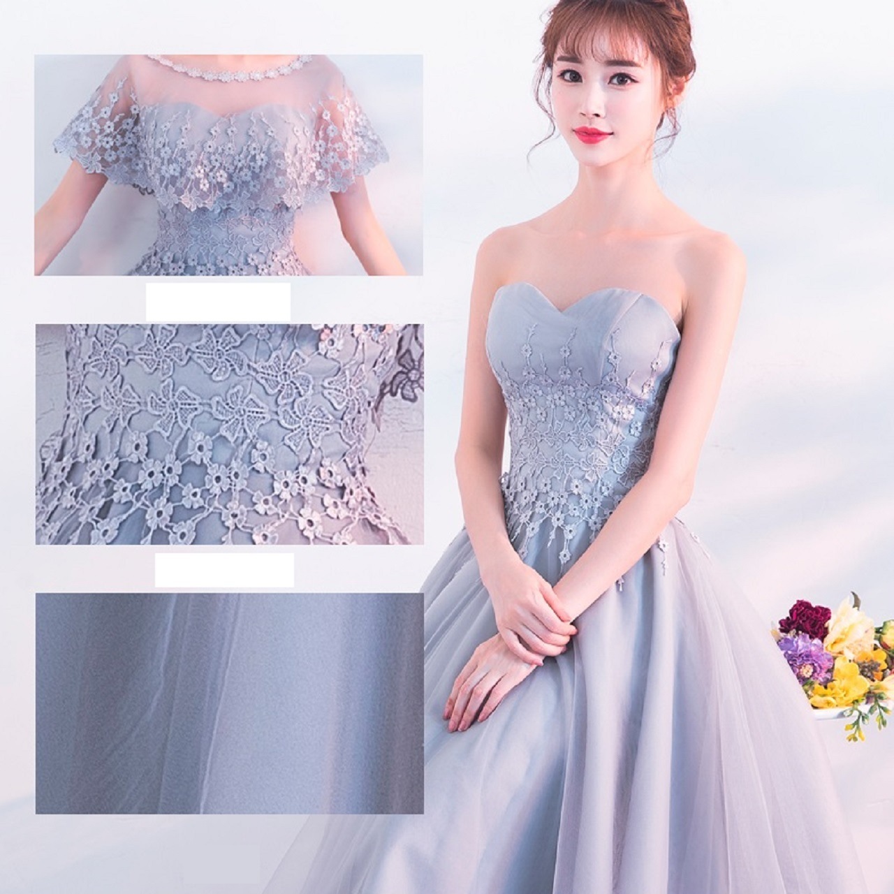 イブニングドレス 2WAY パーティー ドレス レディースドレス ミドルウェスト チューブトップ イブニングドレス 2WAY パーティー ドレス レディースドレス ミドルウェスト チューブトップ