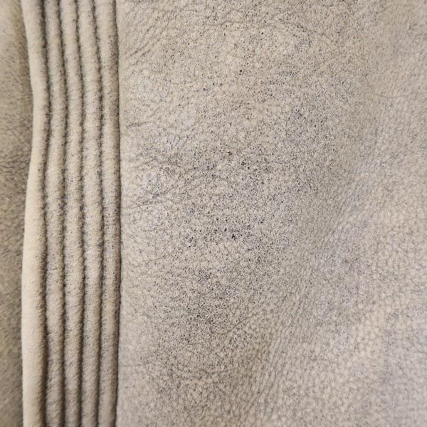 リックオウエンス 羊革レザー ライダースジャケット USA10 グレー系 Rick Owens 裏ボア レディース