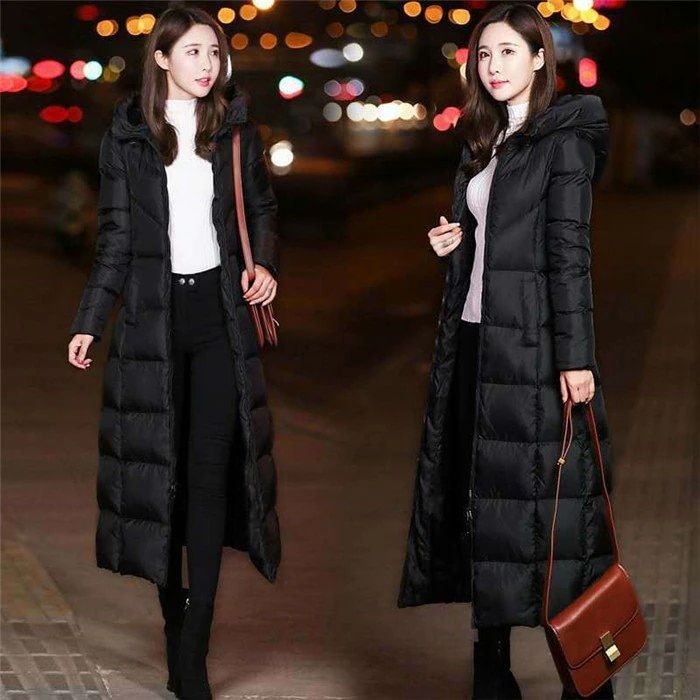 中綿コート レディース ダウン風コート 中綿ジャケット 超ロング丈 ロングコートフード付き 防寒 着