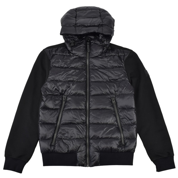 MACKAGE マッカ―ジュ FRANK- R/ナイロン×リブニット 切り替え ライトダウンジャケット/FRANK- R BLACK