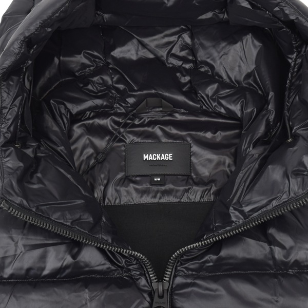 MACKAGE マッカ―ジュ FRANK- R/ナイロン×リブニット 切り替え ライトダウンジャケット/FRANK- R BLACK