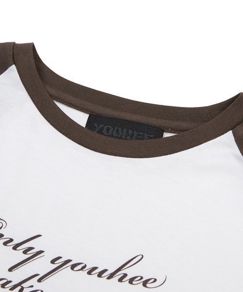 Tシャツ・カットソー YOUHEE REGLAN LETTERING LONG SLEEVE BROWN MUSINSA | YOUHEE REGLAN LETTERING LONG SLEEVE BROWN