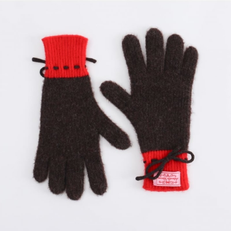 ロンロンリボングローブブラウン