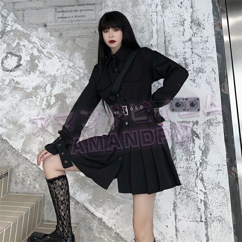 【即納】シャツワンピース レディース 長袖 ベルト付き ゆったり 大きいサイズ ワンピース 韓国ファッション 原宿系 地雷系 量産型 ストレート系 ゴスロリ ロングシャツ ワンピ 黒ワンピース 秋 【即納】シャツワンピース レディース 長袖 ベルト付き ゆったり 大きいサイズ ワンピース 韓国ファッション 原宿系 地雷系 量産型 ストレート系 ゴスロリ ロングシャツ ワンピ 黒ワンピース 秋