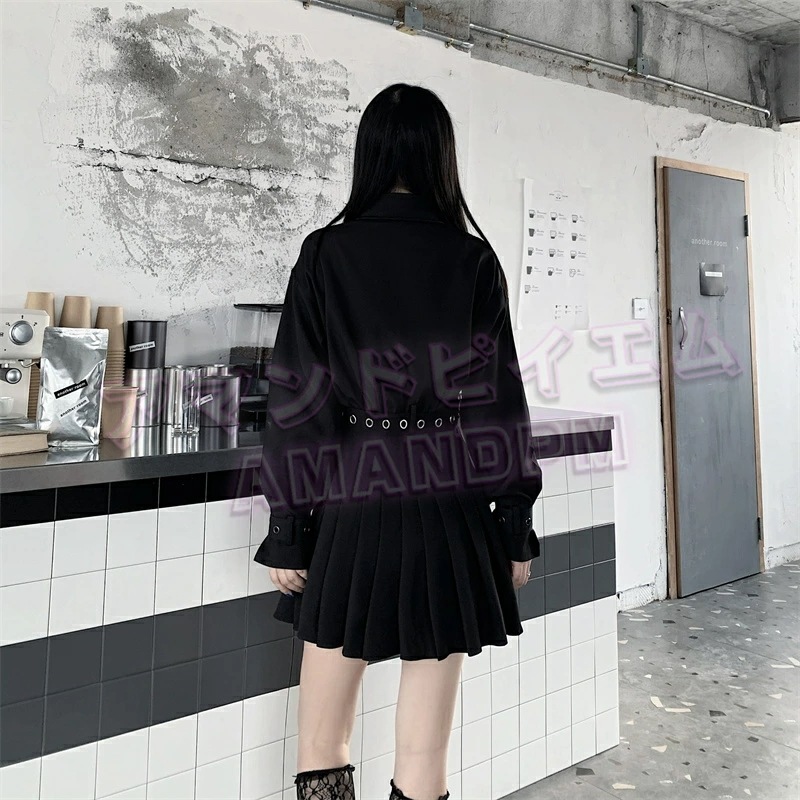 【即納】シャツワンピース レディース 長袖 ベルト付き ゆったり 大きいサイズ ワンピース 韓国ファッション 原宿系 地雷系 量産型 ストレート系 ゴスロリ ロングシャツ ワンピ 黒ワンピース 秋 【即納】シャツワンピース レディース 長袖 ベルト付き ゆったり 大きいサイズ ワンピース 韓国ファッション 原宿系 地雷系 量産型 ストレート系 ゴスロリ ロングシャツ ワンピ 黒ワンピース 秋