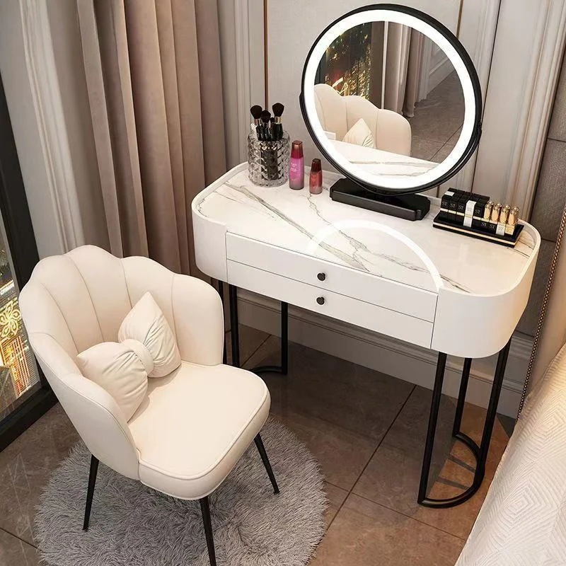 ベッドルームドレッシングテーブルシンプルモダンソリッドウッドメイクテーブル小さなストレージ統合された小さなアパートドレッシングテーブル