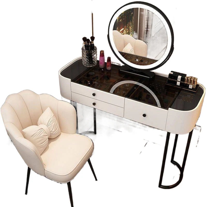 ベッドルームドレッシングテーブルシンプルモダンソリッドウッドメイクテーブル小さなストレージ統合された小さなアパートドレッシングテーブル