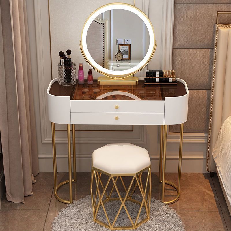 ベッドルームドレッシングテーブルシンプルモダンソリッドウッドメイクテーブル小さなストレージ統合された小さなアパートドレッシングテーブル