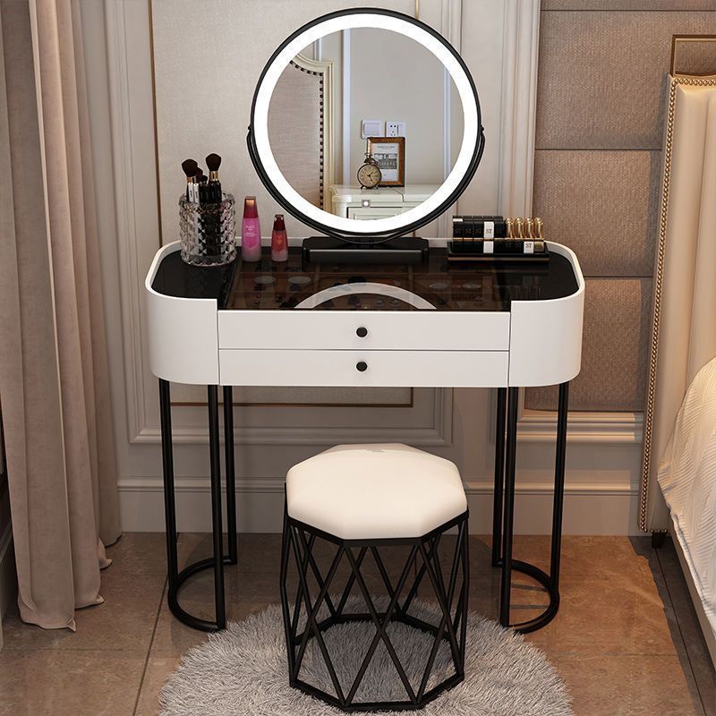ベッドルームドレッシングテーブルシンプルモダンソリッドウッドメイクテーブル小さなストレージ統合された小さなアパートドレッシングテーブル