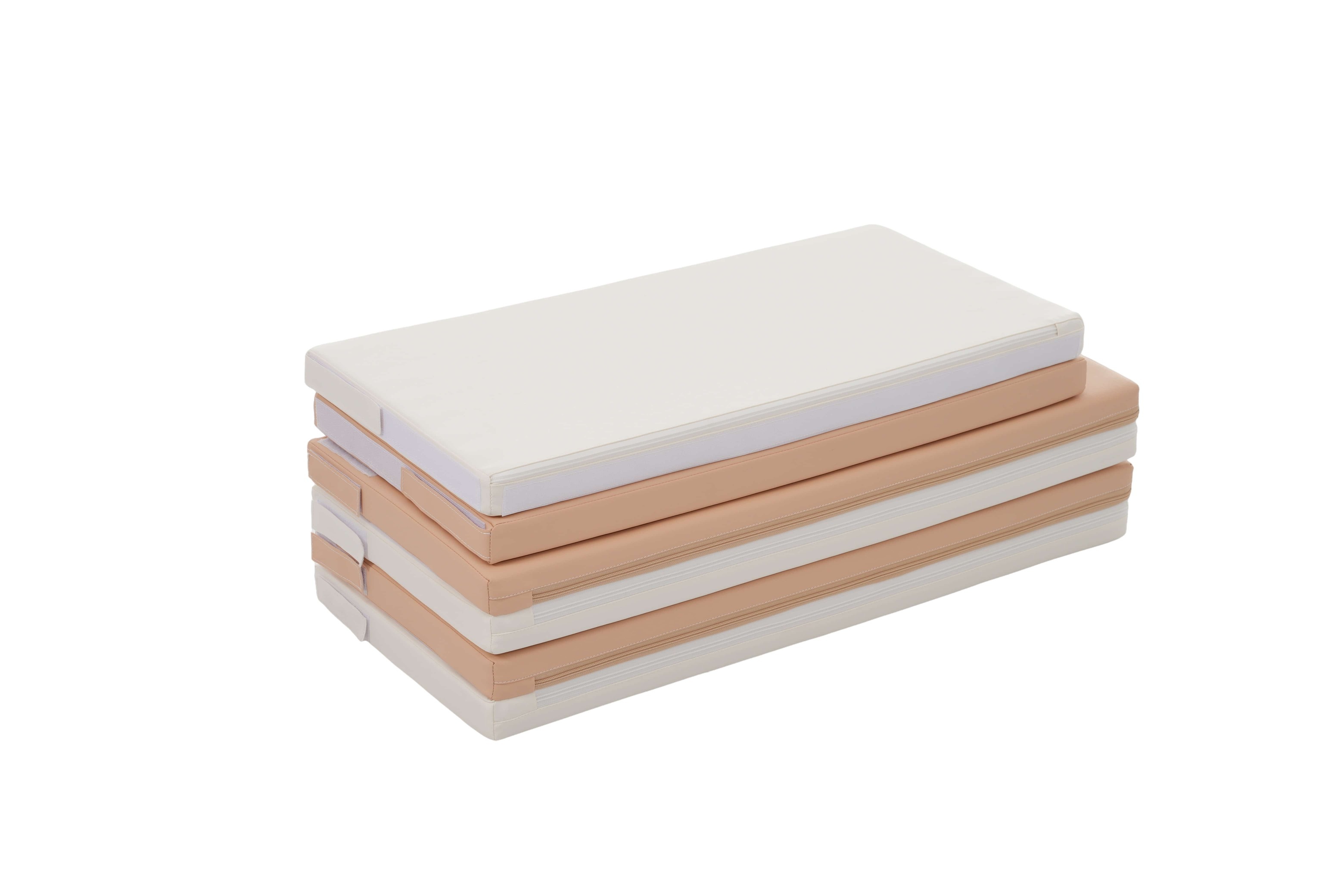 【グレー×ホワイト 110*140*55cm】サークルマット ソフトブロック クッション 布製 玩具 大型 室内 遊具 キッズスペース 子供 こども キッズ 幼児 保育園 保育用品 クリスマスプレ