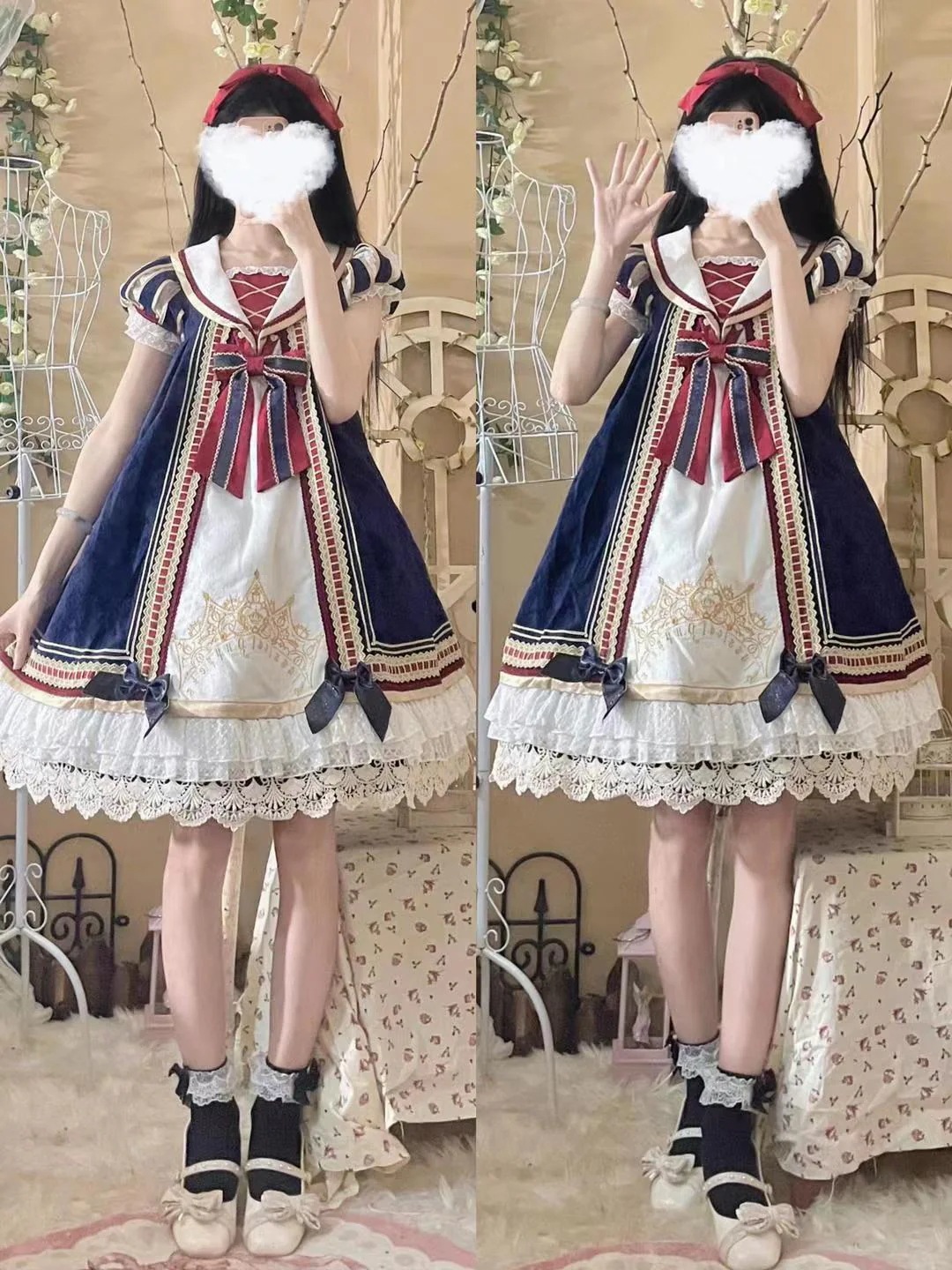 二次元 ロリータ姫スカートかわいいスターアイドルロリータスカートコスプレスカート