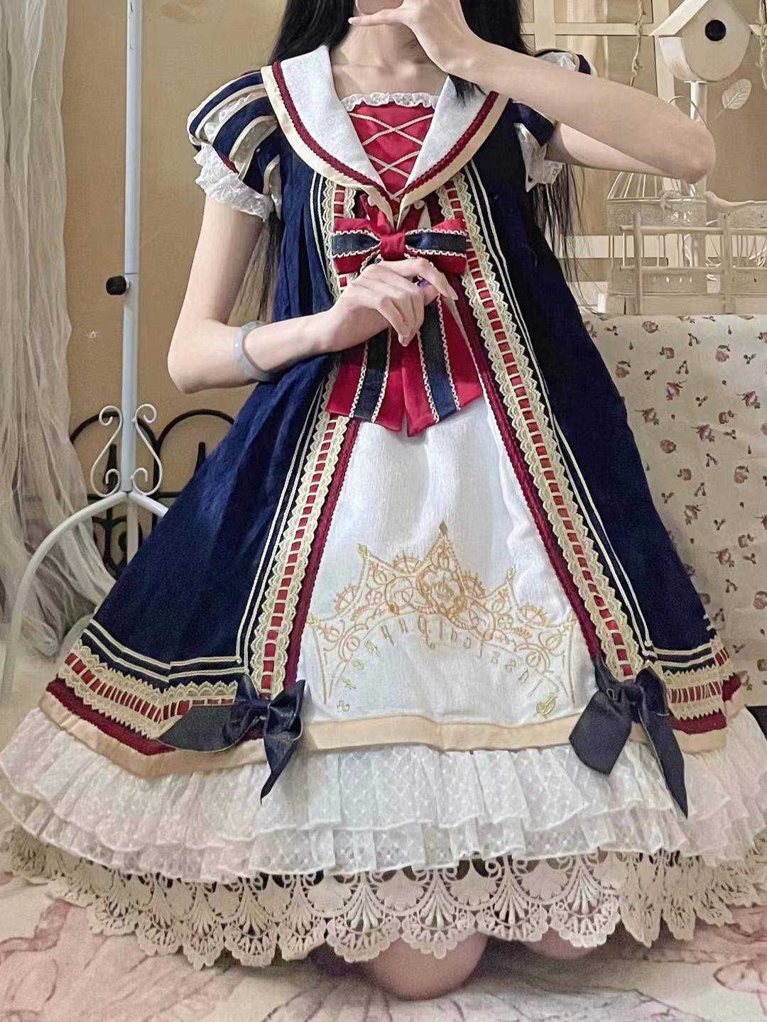 二次元 ロリータ姫スカートかわいいスターアイドルロリータスカートコスプレスカート