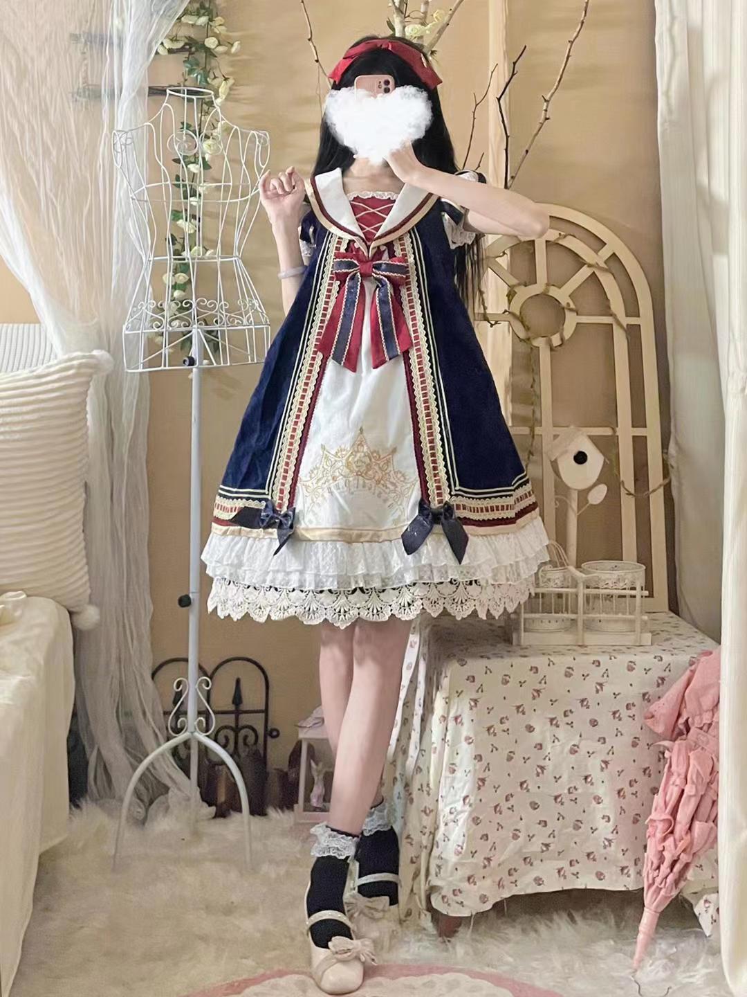 二次元 ロリータ姫スカートかわいいスターアイドルロリータスカートコスプレスカート