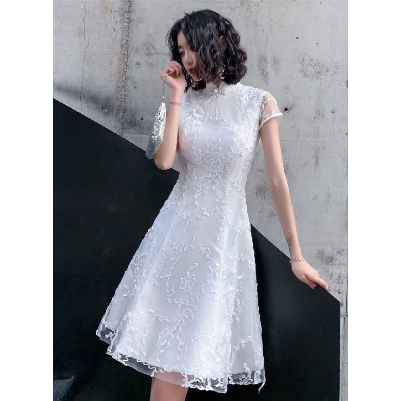 してくださ 春夏 白ドレス レディース服 ドレス チャイナドレス ください Www Blaskogabyggd Is